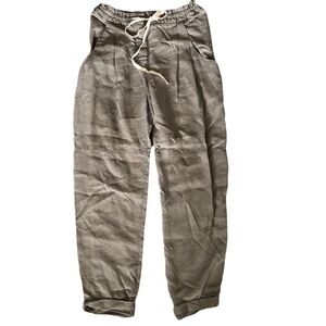 WILFRED/ ARITZIA Linen Grey trousers
